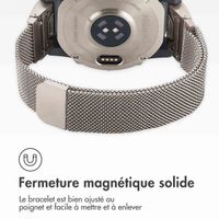 imoshion Bracelet QuickFit® Milanais  - Connexion Garmin 22 mm - Taille L/XL - Starlight