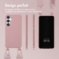 Selencia Coque silicone avec cordon amovible Samsung Galaxy S25 Plus - Sand Pink