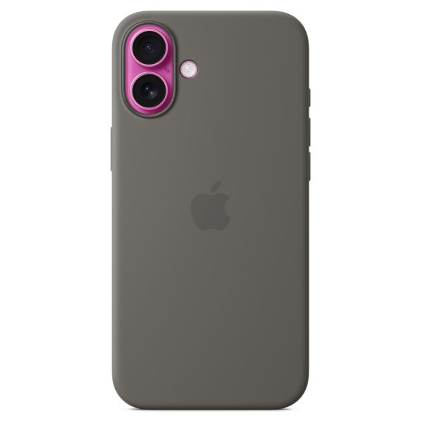 Apple Coque en silicone MagSafe Apple iPhone 16 Plus - Stone Gray