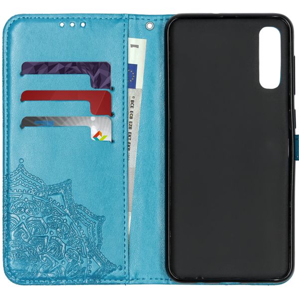 Etui de télephone portefeuille Mandala Samsung Galaxy A50 / A30s - Turquoise