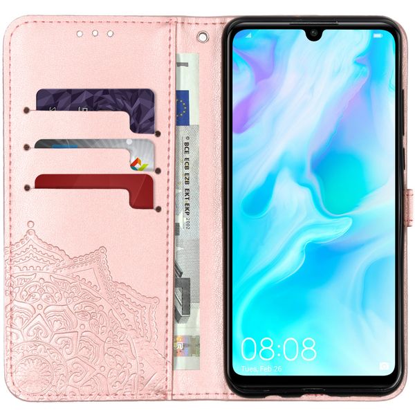 Etui de télephone portefeuille Mandala Huawei P30 Lite - Rose