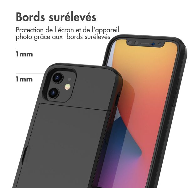 imoshion Coque arrière avec porte-cartes Apple iPhone 12 Mini - Noir