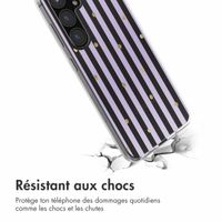imoshion Coque Design Samsung Galaxy S24 FE - Sparkle Lines Lavender