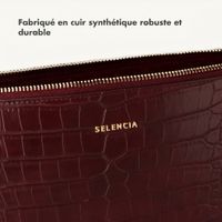 Selencia Pochette ordinateur Croco 15-16 pouces - Burgundy