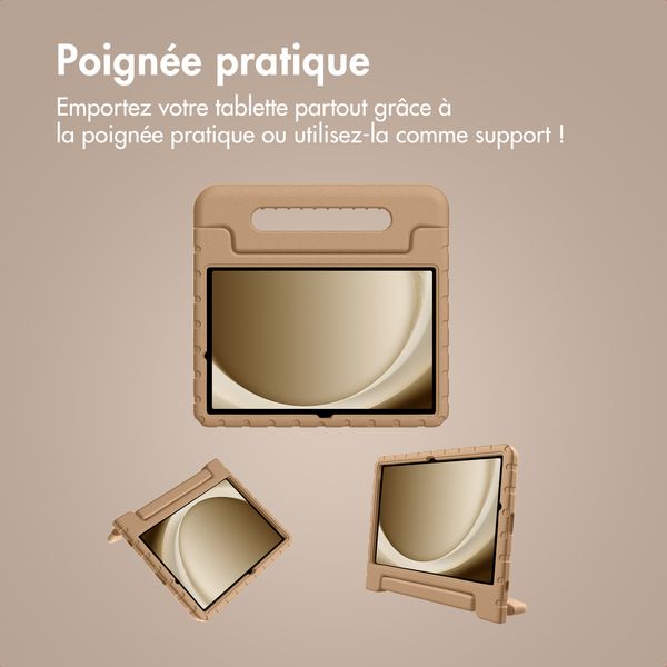 imoshion Coque kidsproof avec poignée Samsung Galaxy Tab A11 Plus / A9 Plus - Beige
