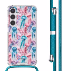 imoshion Coque Design avec cordon Samsung Galaxy S24 Plus - Jellyfish Watercolor