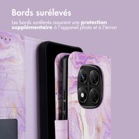 imoshion Étui de télephone portefeuille Design Xiaomi Redmi Note 14 Pro (5G) / 14 Pro Plus (5G) - Purple Marble