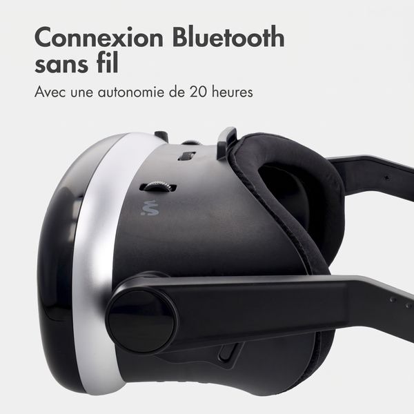 imoshion Lunettes de réalité virtuelle avec casque Bluetooth - Noir