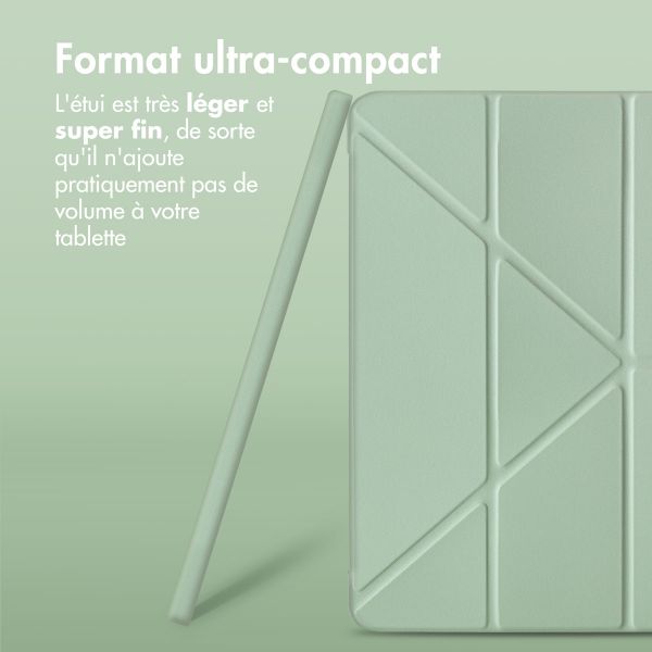 imoshion Coque tablette Origami Apple iPad 9 (2021) 10.2 pouces / iPad 8 (2020) 10.2 pouces / iPad 7 (2019) 10.2 pouces - Vert clair