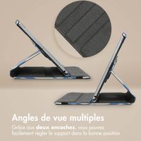 imoshion Coque tablette Design rotatif à 360° Samsung Galaxy Tab S10 Plus / Tab S9 FE Plus / Tab S9 Plus - White Blue Stripes