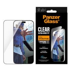 PanzerGlass Protection d'écran Ultra-Wide Fit Anti-bactérienne avec applicateur Apple iPhone 18 Pro Max / 17 Pro Max