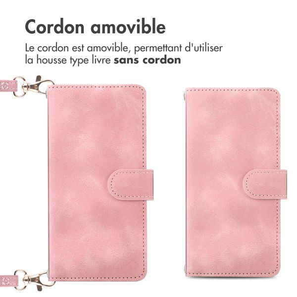 imoshion Etui de télephone portefeuille avec cordon Apple iPhone 16 - Rose
