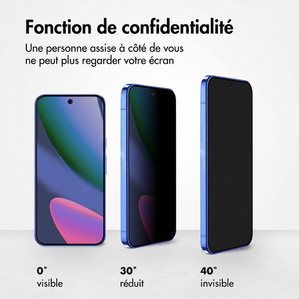 Accezz Protection d'écran en verre trempé Privacy Google Pixel 11