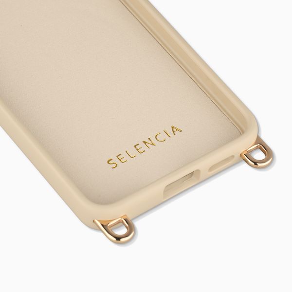 Selencia Coque arrière Rivièra avec MagSafe avec crochets amovibles Samsung Galaxy S25 / S24 - Milky Latte