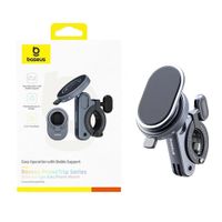 Baseus PrimeTrip support de téléphone 2-en-1 pour vélo / scooter / moto avec anneau support - Magnétique - Universel - Cosmic Black