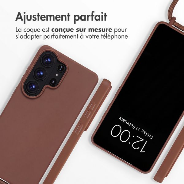 imoshion Coque en silicone avec cordon Samsung Galaxy S26 Ultra - Marron