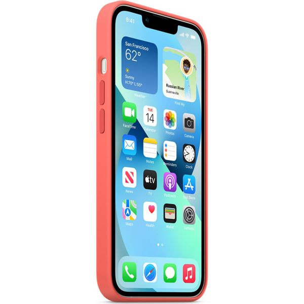 Apple Coque en silicone MagSafe Apple iPhone 13 Mini - Pink Pomelo