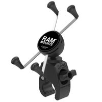 RAM Mounts Support de téléphone X-Grip® Tough-claw pour vélo / scooter / moto - Rotation à 360° - Universel - Grand - Noir