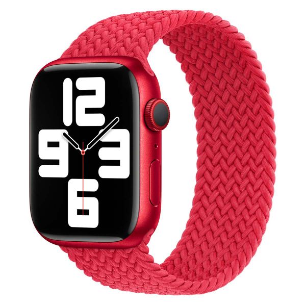 Apple 4 Pack Bracelet Solo tressé Apple Watch | 38/40/41/42 mm - Taille 7 - Black Unity/ (PRODUCT)RED/ Lavender/ Lake Green