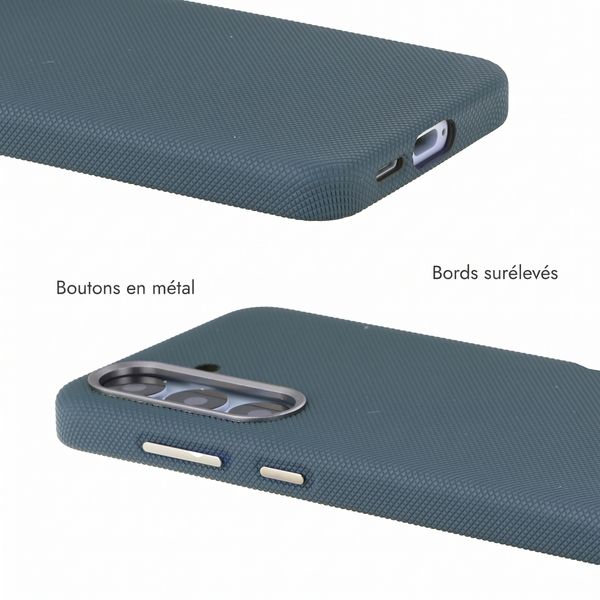 Accezz Coque arrière Mesh avec MagSafe Samsung Galaxy S25 / S24 - Bleu foncé