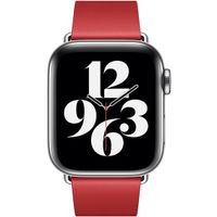 Apple Bracelet Leather Band Modern Buckle Apple Watch | 38/40/41/42 mm - Taille M - Scarlet Red