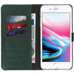 Selencia Étui portefeuille en cuir véritable Apple iPhone 8 Plus / 7 Plus - Vert