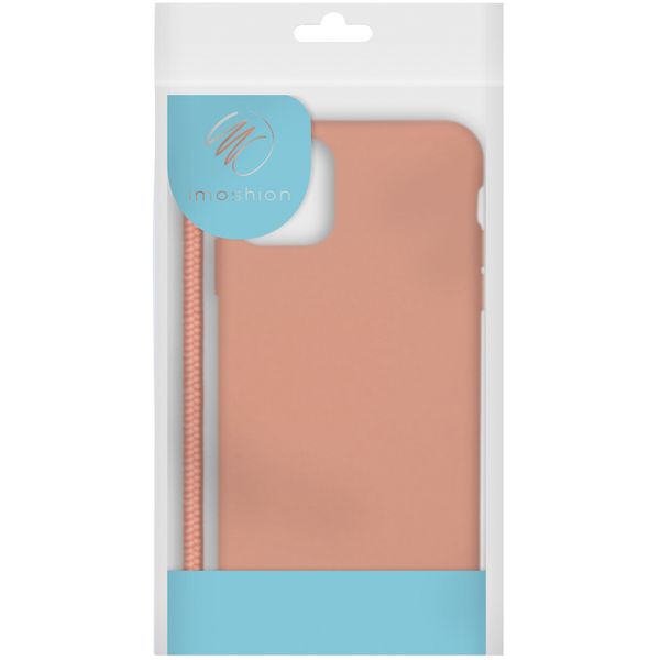 imoshion Coque de couleur avec cordon amovible Apple iPhone 12 (Pro) - Peach
