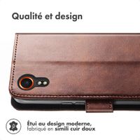 imoshion Étui de télephone portefeuille de luxe Samsung Galaxy Xcover 5 - Marron foncé