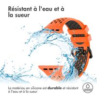 imoshion Bracelet sport en silicone avec boucle Apple Watch | 44/45/46/49 mm - Orange & Black