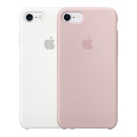 Apple 2 Pack Coque en silicone Apple iPhone SE (2022/ 2020) - Pink Sand + White