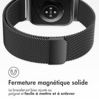 imoshion Bracelet magnétique milanais Xiaomi Smart Band 9 Pro / 8 Pro / Redmi Watch 6 / 5 / 4 - Noir