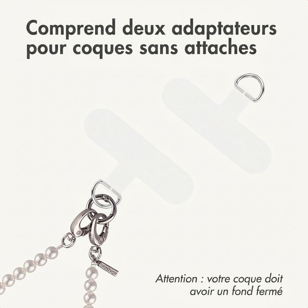 imoshion Cordon de téléphone perlé - Blanc
