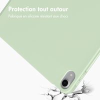 Accezz Coque tablette portefeuille Smart Silicone Apple iPad Air 11 pouces (2026) M4 / (2025) M3 / (2024) M2 / Air 5 (2022) / Air 4 (2020) - Vert clair