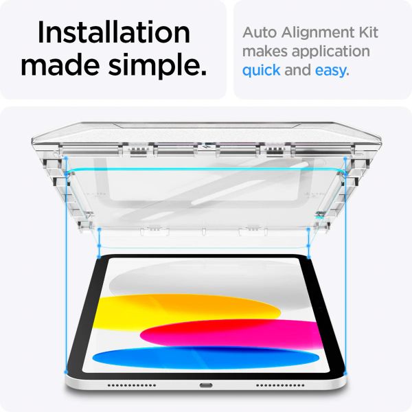 Spigen Protection d'écran en verre trempé GLAStR EZ Fit + Applicator Apple iPad 11 (2025) 11 pouces A16 / iPad 10 (2022) 10.9 pouces