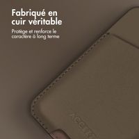 Accezz Porte-cartes en cuir - Compatible avec MagSafe et Qi2 - Coffee Brown