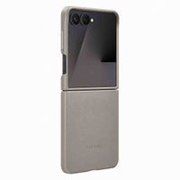 Samsung Original Coque KindSuit en Cuir Végan Samsung Galaxy Z Flip 7 - Taupe