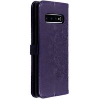 Etui de télephone portefeuille Mandala Samsung Galaxy S10 - Violet