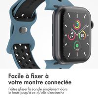 imoshion Bracelet Sport⁺ en silicone Apple Watch | 38/40/41/42 mm - Taille M/L - Blue & Black