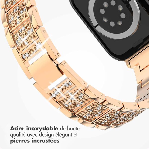 Selencia Bracelet à maillons scintillants Apple Watch | 38/40/41/42 mm - Rose Doré