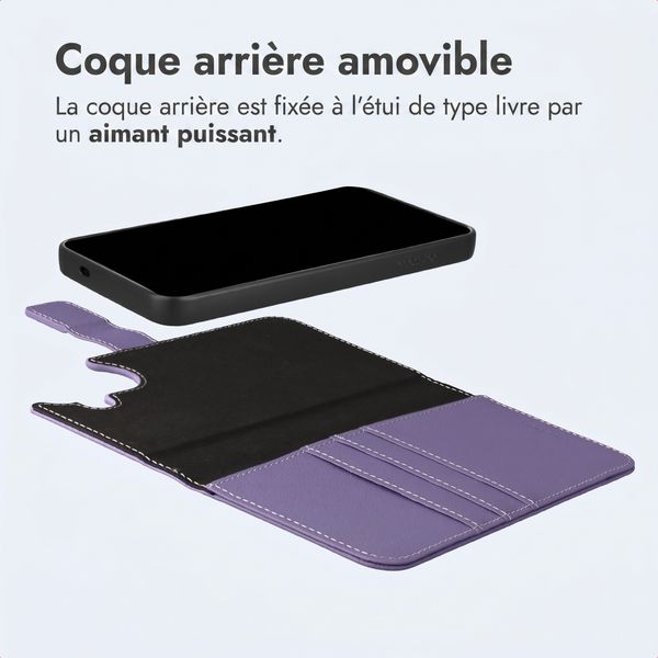 imoshion Étui portefeuille luxe 2-en-1 amovible Samsung Galaxy S25 FE - Violet