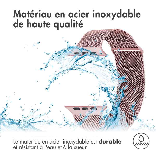 imoshion Bracelet magnétique milanais Apple Watch | 38/40/41/42 mm - Taille M - Rose