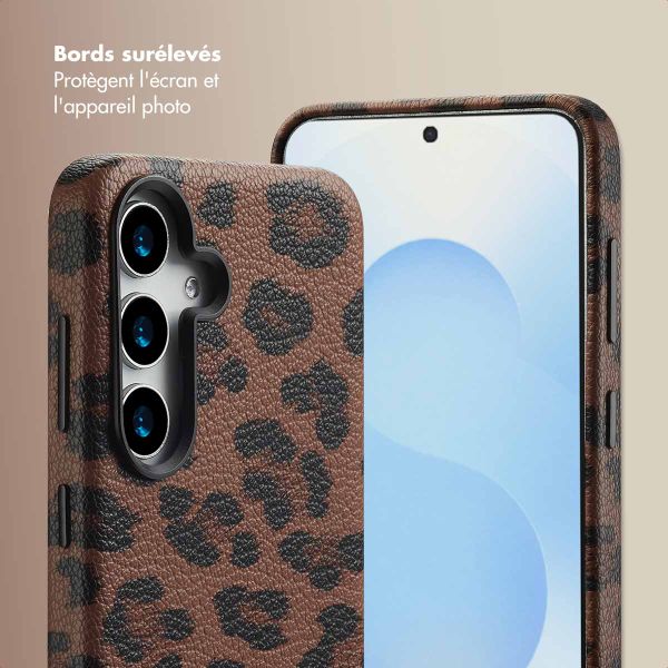 Selencia Coque Sabi imprimé panthère avec MagSafe Samsung Galaxy S25 - Mocha Brown