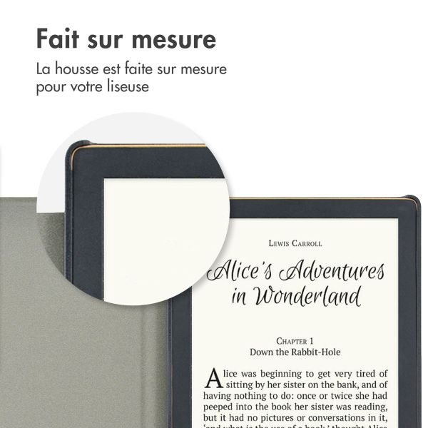 imoshion Étui de liseuse portefeuille Canvas Pocketbook Touch Lux 5 / HD 3 / Basic Lux 4 / Vivlio Lux 5 - Peach