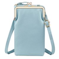 imoshion Sac téléphone en cuir végan Crossbody - Bleu