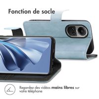 imoshion Étui de télephone portefeuille de luxe Oppo Reno 10 / 10 Pro - Bleu clair