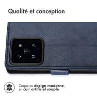imoshion Étui de télephone portefeuille de luxe Xiaomi 14 - Bleu foncé