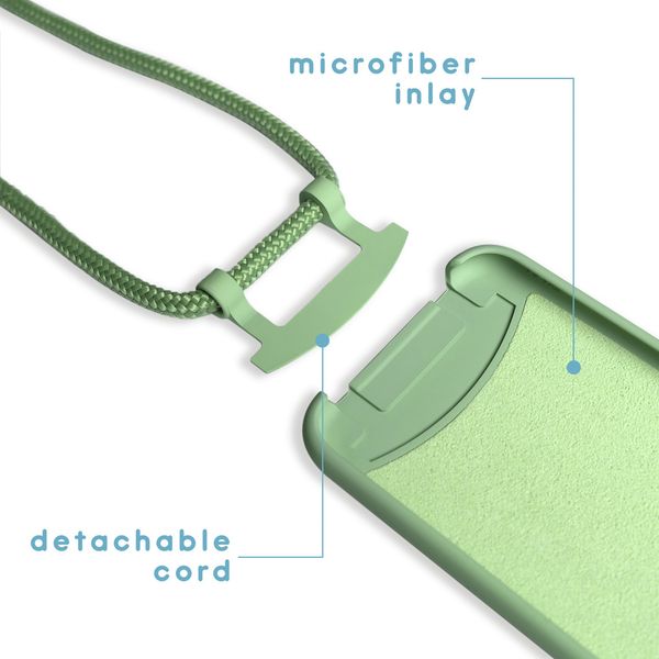 imoshion Coque de couleur avec cordon amovible Apple iPhone 12 (Pro) - Vert