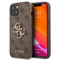Guess Coque 4G Metal Logo Backcover Apple iPhone 13 - Marron