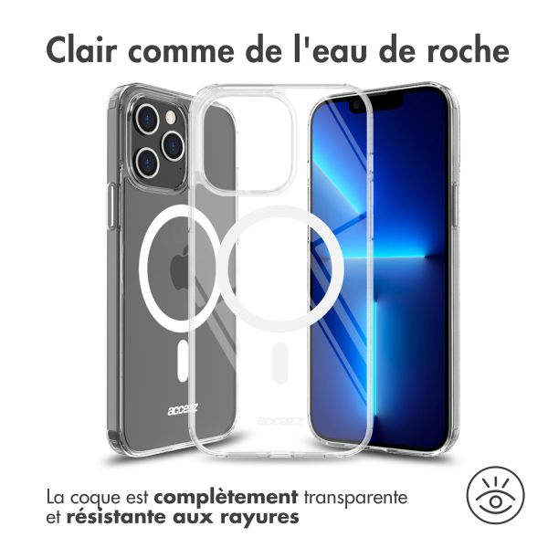 Accezz Coque Clear avec MagSafe Apple iPhone 13 Pro Max - Transparent