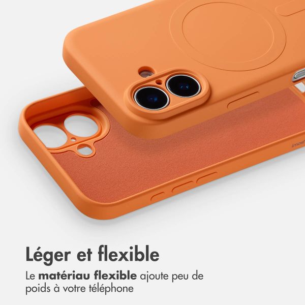 imoshion Coque Couleur avec MagSafe Apple iPhone 16 - Orange